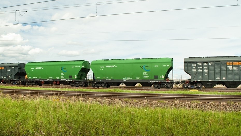 Автор фото: fotokaleinar / Shutterstock / FOTODOM. Грузовые вагоны на железной дороге в Латвии.