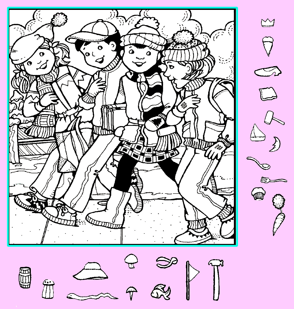 Тест на внимательность: найди ложку, вилку, молоток и другие предметы на картинке. Картинка подготовлена автором