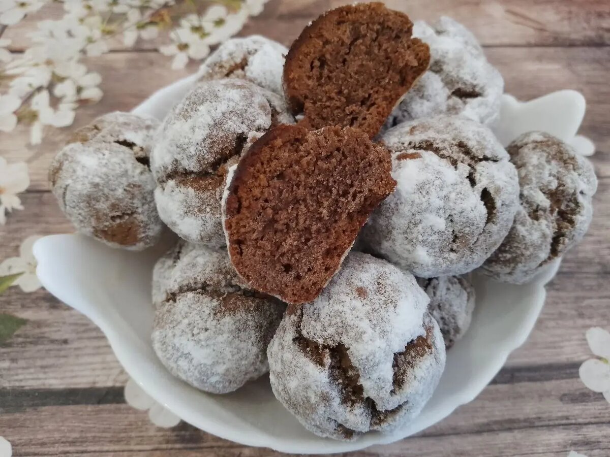 Домашнее шоколадное печенье, рассыпчатое и вкусное