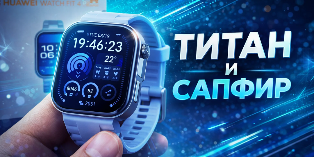 Обзор HUAWEI WATCH FIT 4 Pro: Титан, сапфир и ЭКГ за 14 тысяч