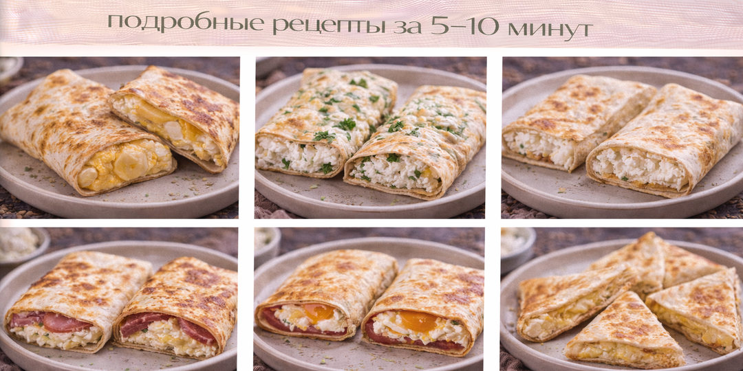 Топ-6 завтраков из лаваша КАК РАНЬШЕ: подробные рецепты за 5–10 минут