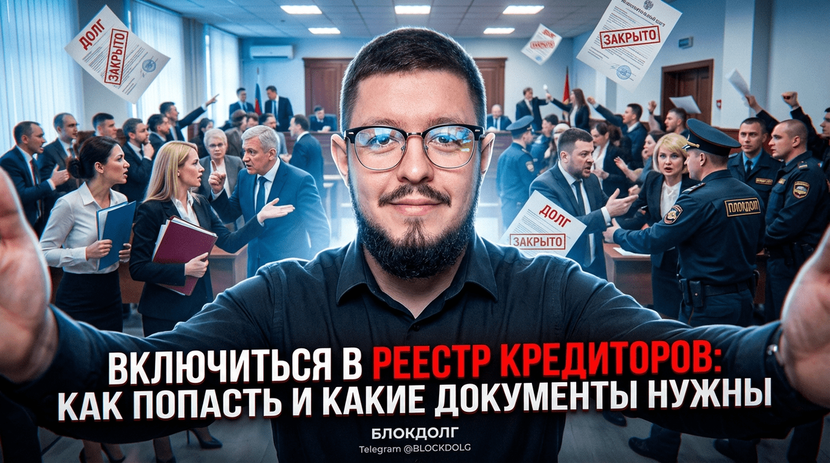    Как попасть в реестр кредиторов и какие документы нужны Максим