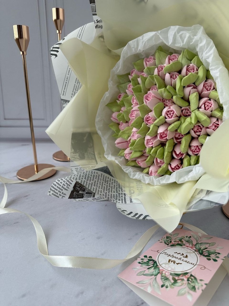 Зефирные тюльпаны — изысканный подарок