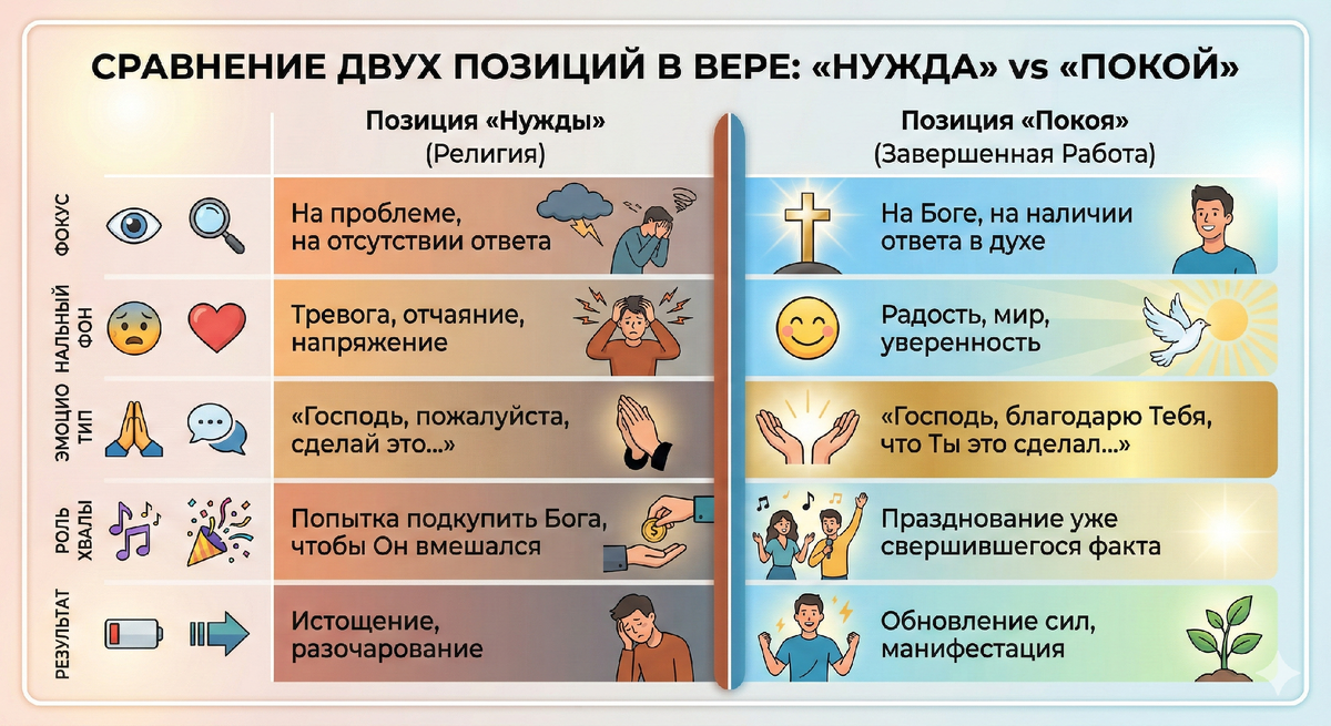 Сравнительный анализ молитвенных позиций