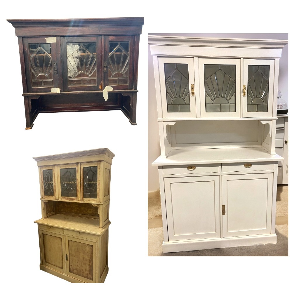 Реставрация старинного буфета в реставрационной мастерской.