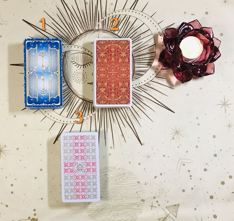 1. Таро "78 дверей"; 2. Таро "Ленорман"; 3. Таро "Райдер-Уэйт-Смит"