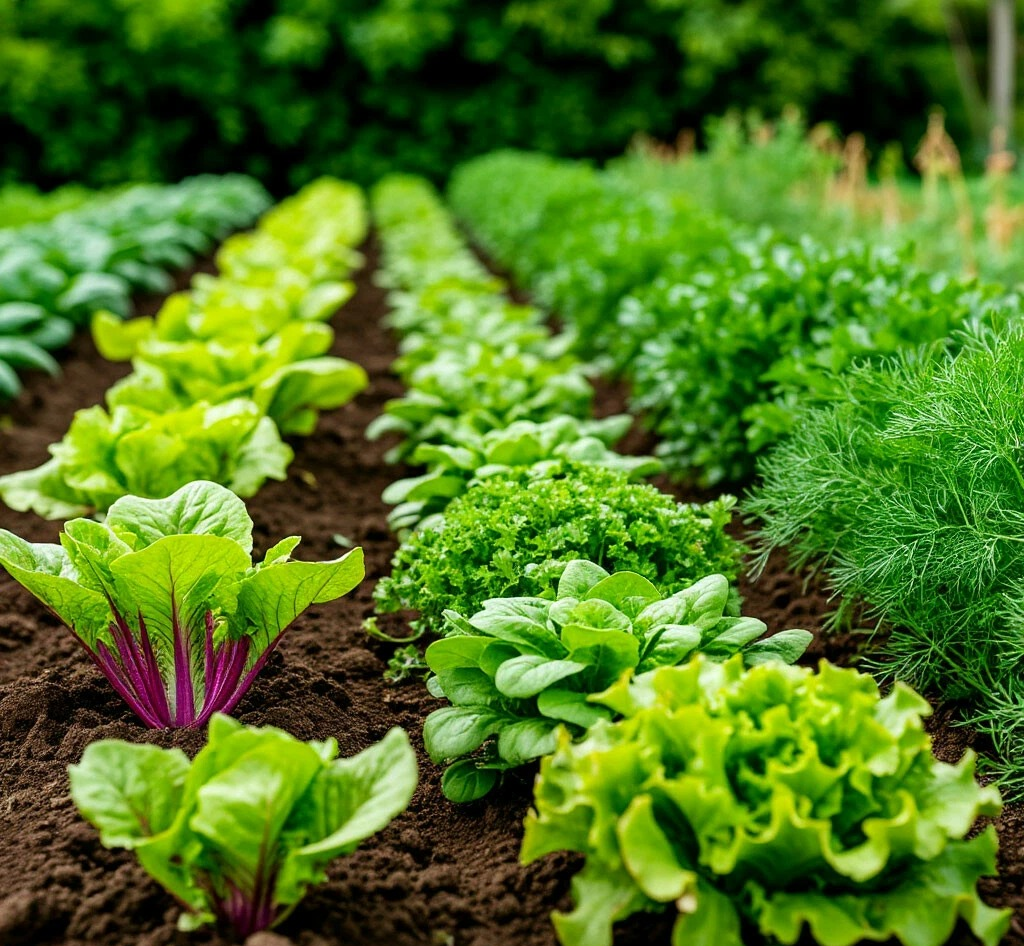 Зелень: укроп, петрушка, салат, шпинат