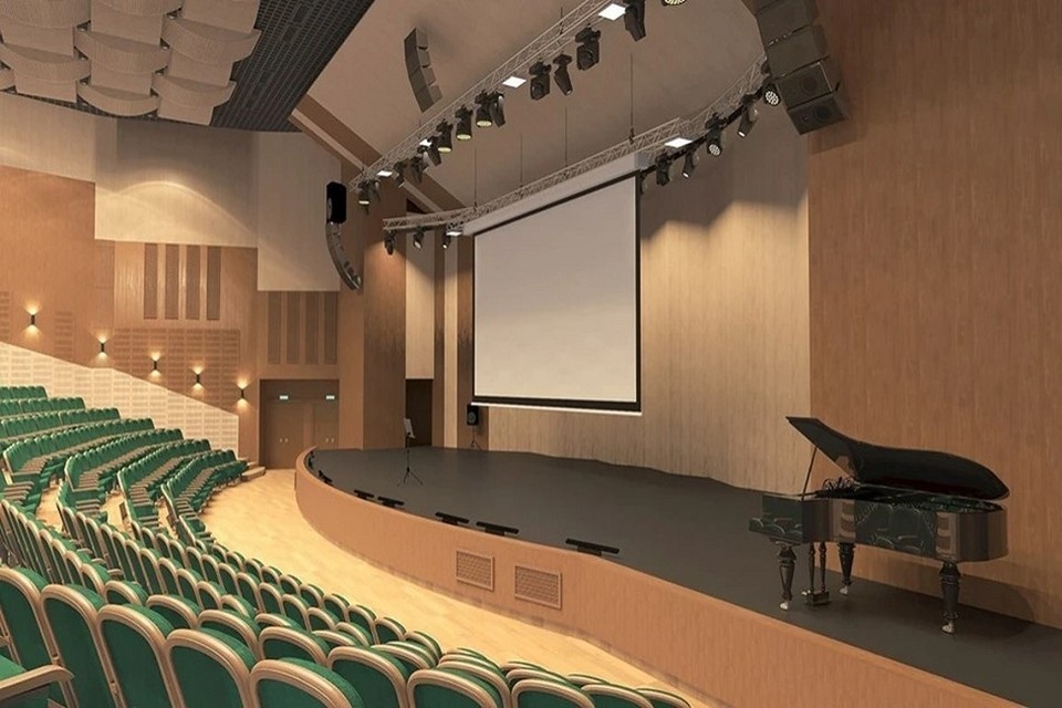    Ремонт концертного зала планируется закончить до 15 ноября. Фото: telegram-канал Владислава Пинаева