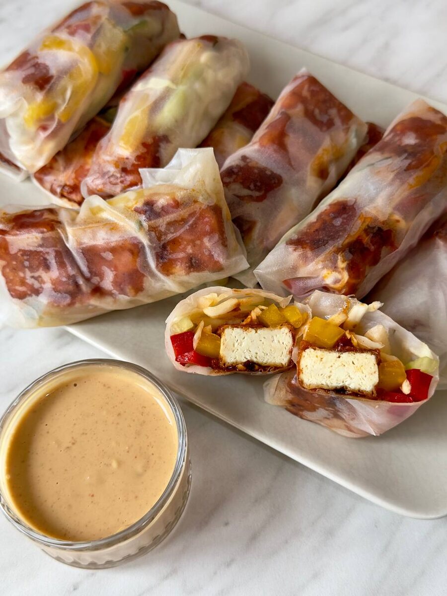 Спринг-роллы с тофу и овощами