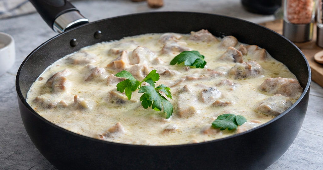 Говядина в сливочном соусе