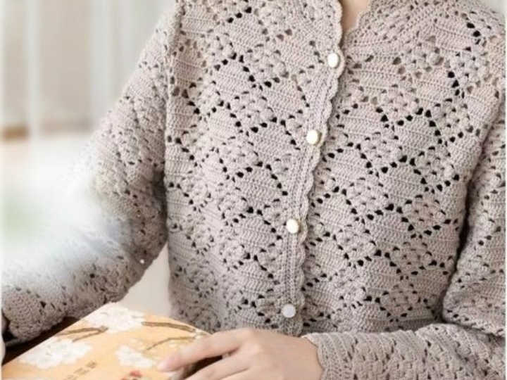 Жакет крючком. Схемы тоже тут! Вязание крючком.