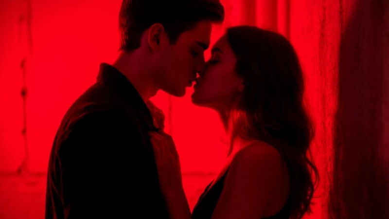     Поцелуй. Парень и девушка. shedevrum.ai