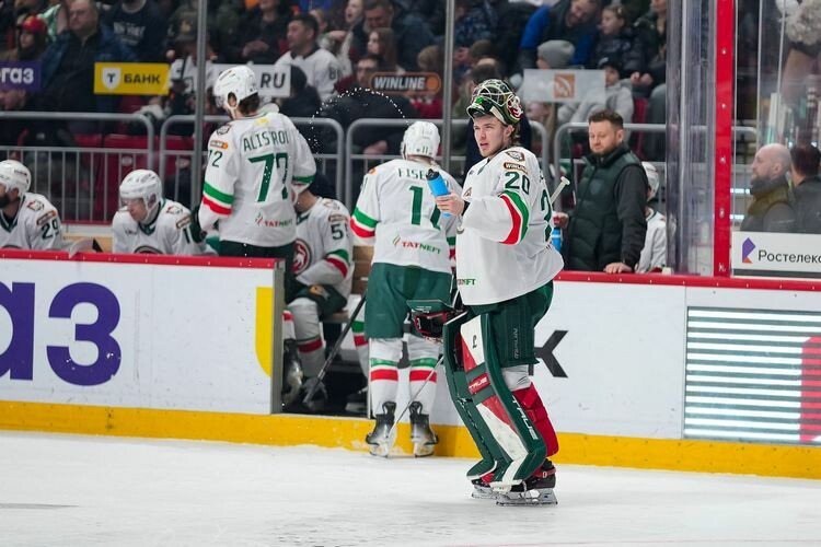    На конец сезона место в воротах «Ак Барса» займёт Максим Арефьев.   
Фото: ak-bars.ru