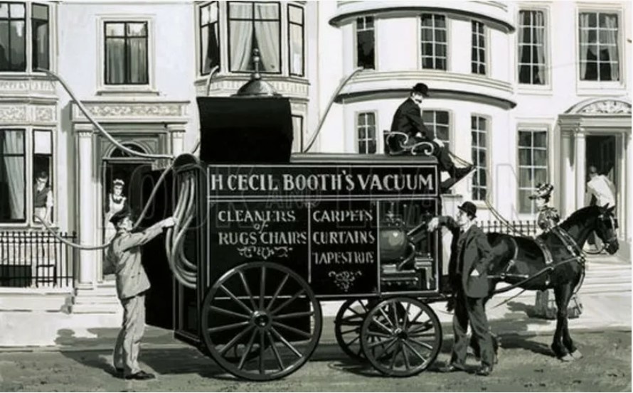 Первый в мире пылесос, изобретенный Хьюбертом Сесилом Бутом