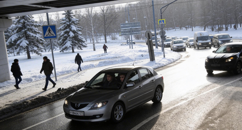    Дорожное движение на одной из улиц в Москве | © РИА Новости / Евгений Биятов