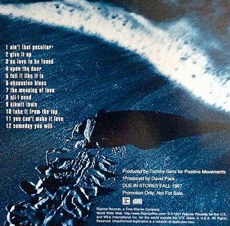 Перечень треков, промо-CD 1997 года.