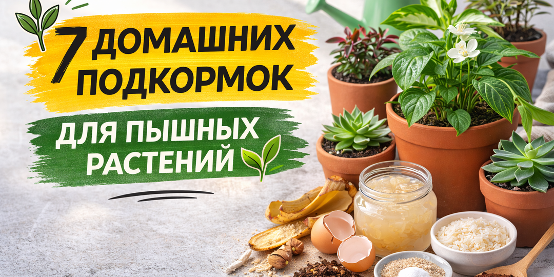 🌿 7 домашних удобрений для пышных растений — как укрепить и ускорить рост цветов