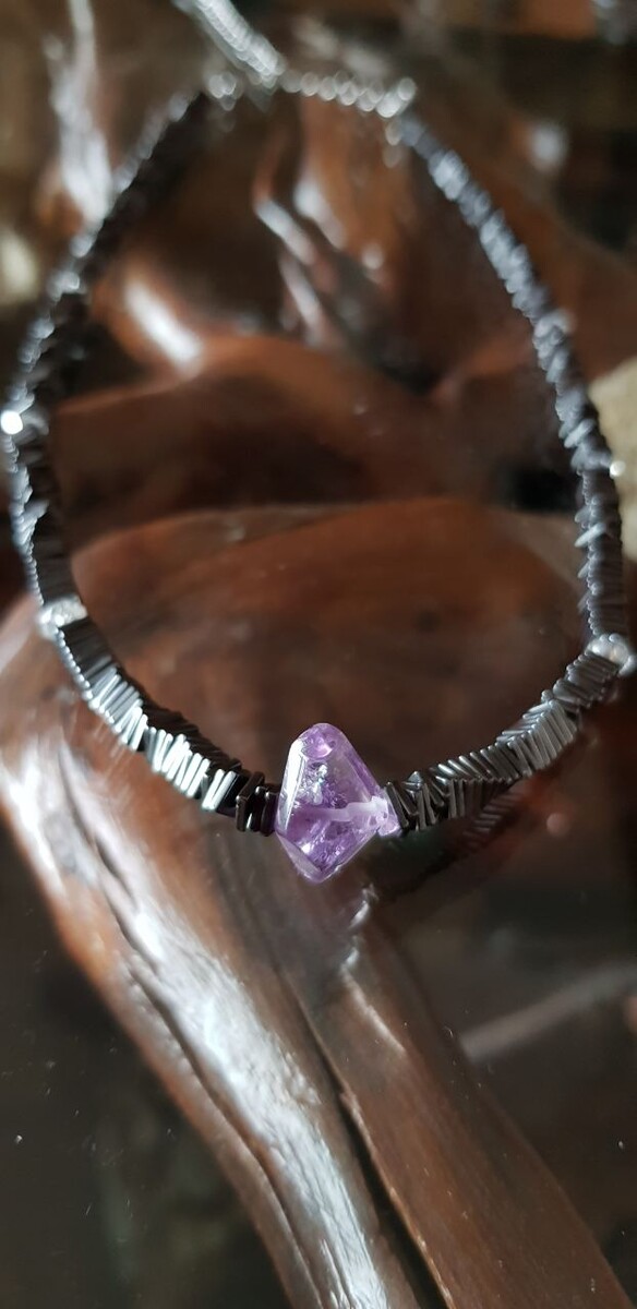 Чокер с аметичтом работы нашей мастерской АртЛАМБ