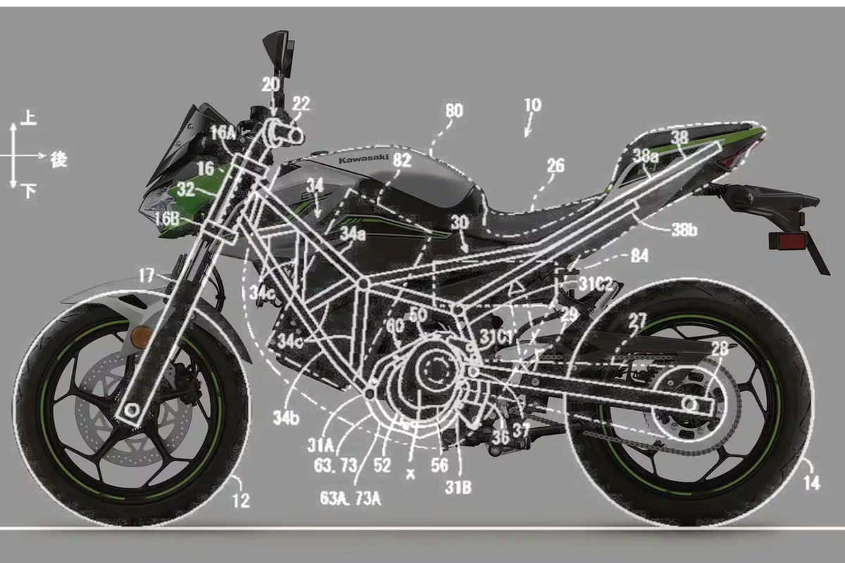 Новый патент от Kawasaki демонстрирует модульную раму, разработанную для размещения двигателей различной мощности 
