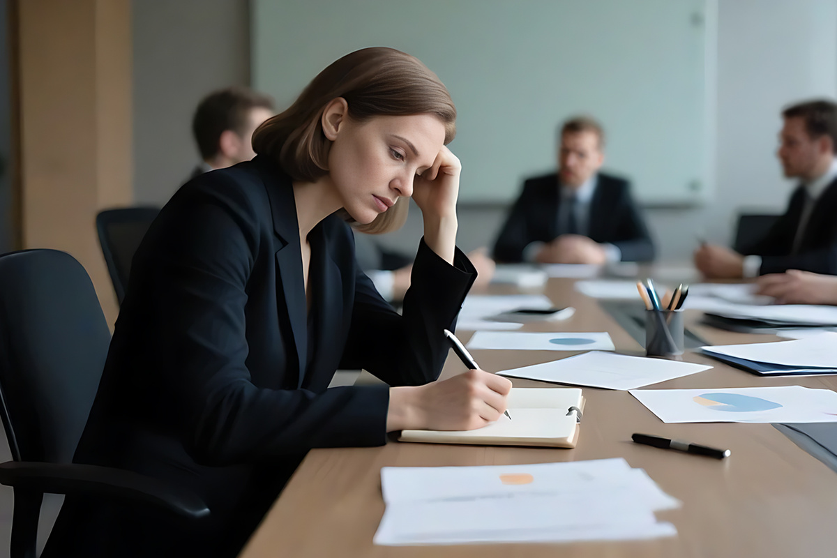 Почти половина женщин на руководящих постах находятся в возрасте 35-44 лет.  Фото: Изображение сгенерировано с помощью ИИ / Маргарита Неклюдова