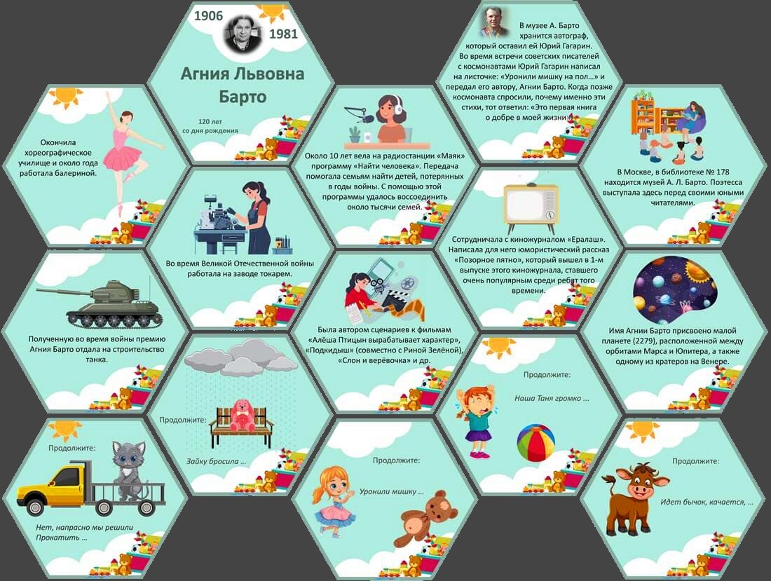 А. Барто - 120 лет. Интерактивный стендбук. Неделя книги в школе и ДОУ.