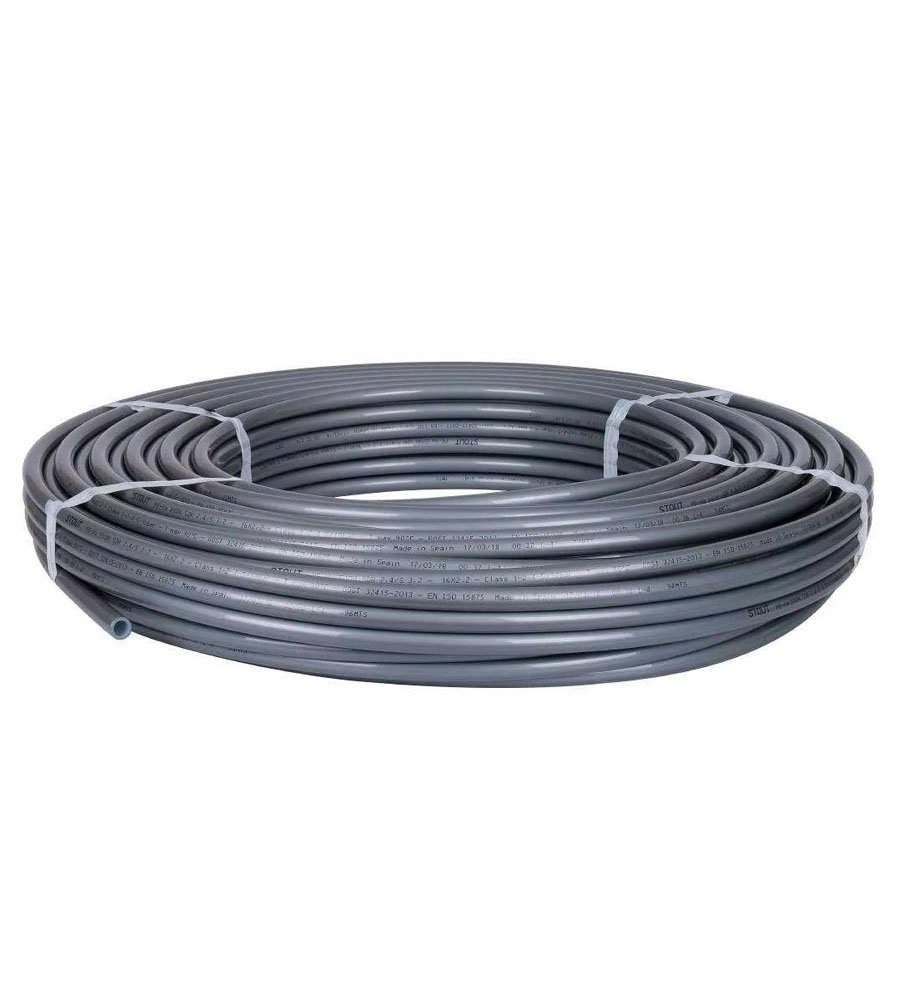 Труба PEX-a 16x2.2 серая бухта 100м с кислородным слоем EVOH SDR 7.4 STOUT