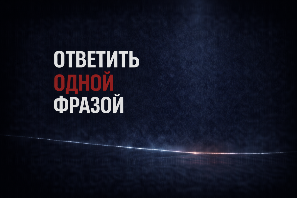 Вы можете ответить одной фразой?