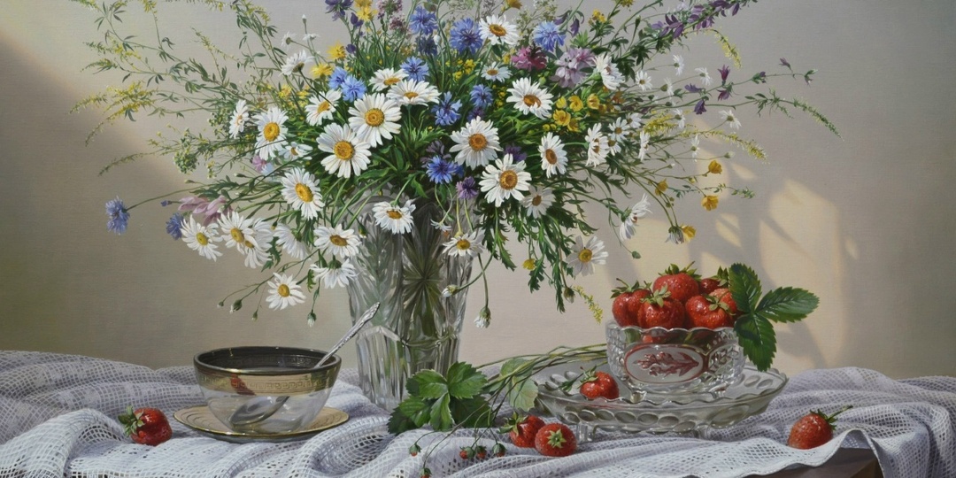 Прекрасные натюрморты и пейзажи природы в живописи художника Михаила Чернышёва.