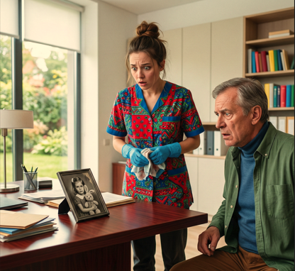 Уборщица мыла кабинет миллионера, но замерла от удивления — на рабочем столе богача стояла её собственная детская фотография