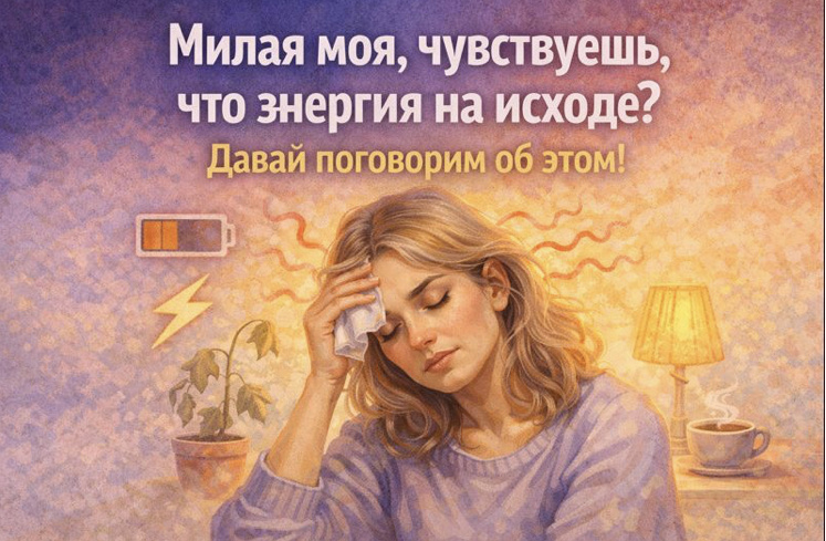 Милая моя, чувствуешь, что энергия на исходе? Давай поговорим об этом!