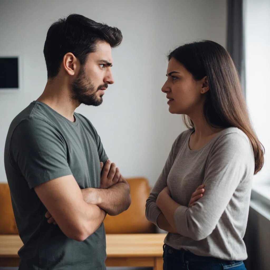 Ссора. Иллюстрация сгенерирована нейросетью