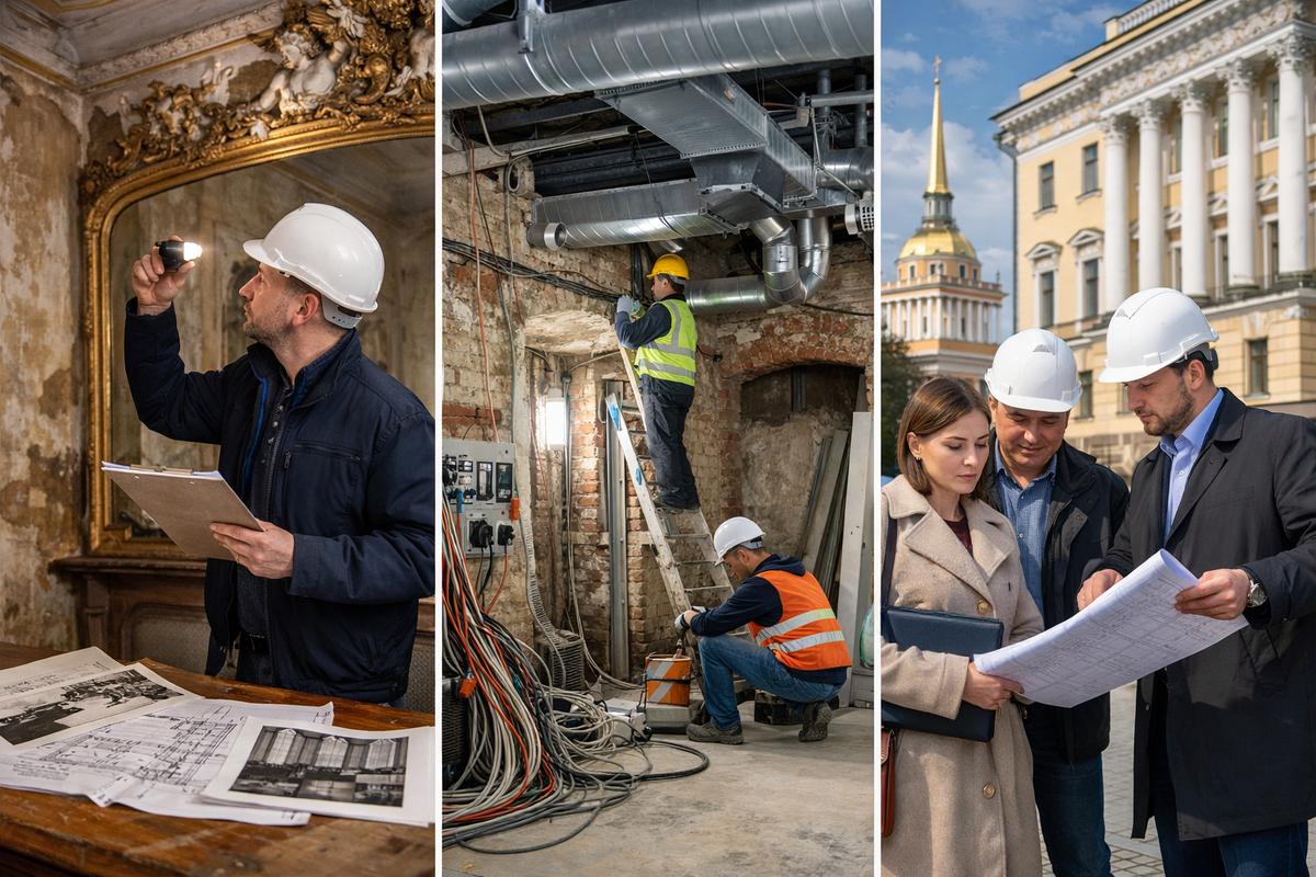 Узаконить перепланировку в СПб в доме памятнике