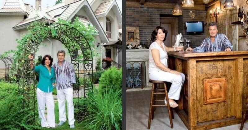    Благоустроенный участок с мощеными дорожками и зелеными насаждениями.