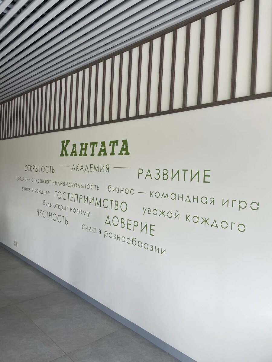 Стена в обучающем зале Академии Кантата