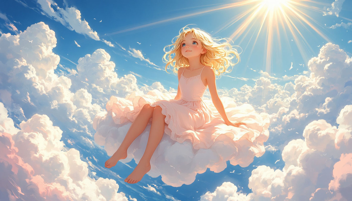 На облаке. Изображение от ИИ Шедеврум