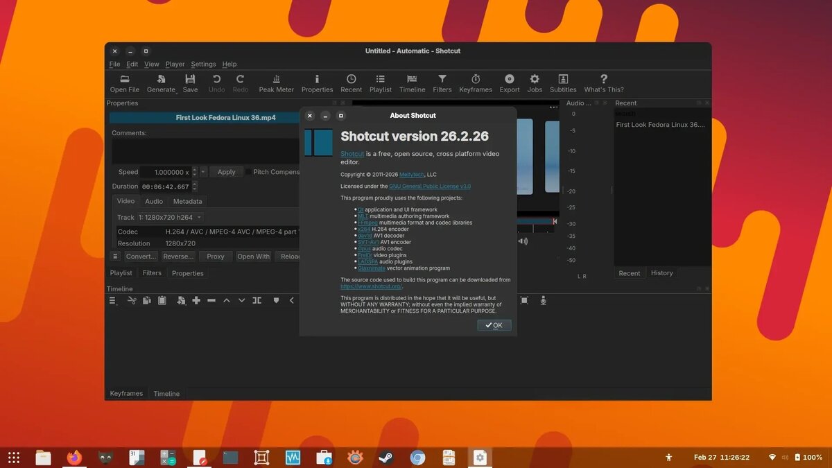 Shotcut 26.2: Новые возможности и улучшения популярного видеоредактора