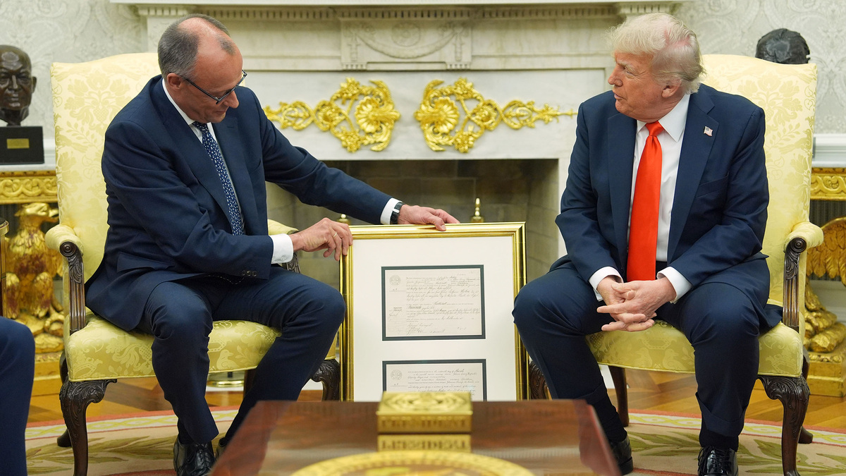    Трамп и Мерц АР