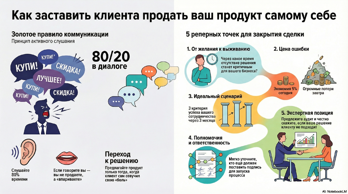 Как закрывать сделки на миллион без впаривания: 5 вопросов, которые заставят клиента купить