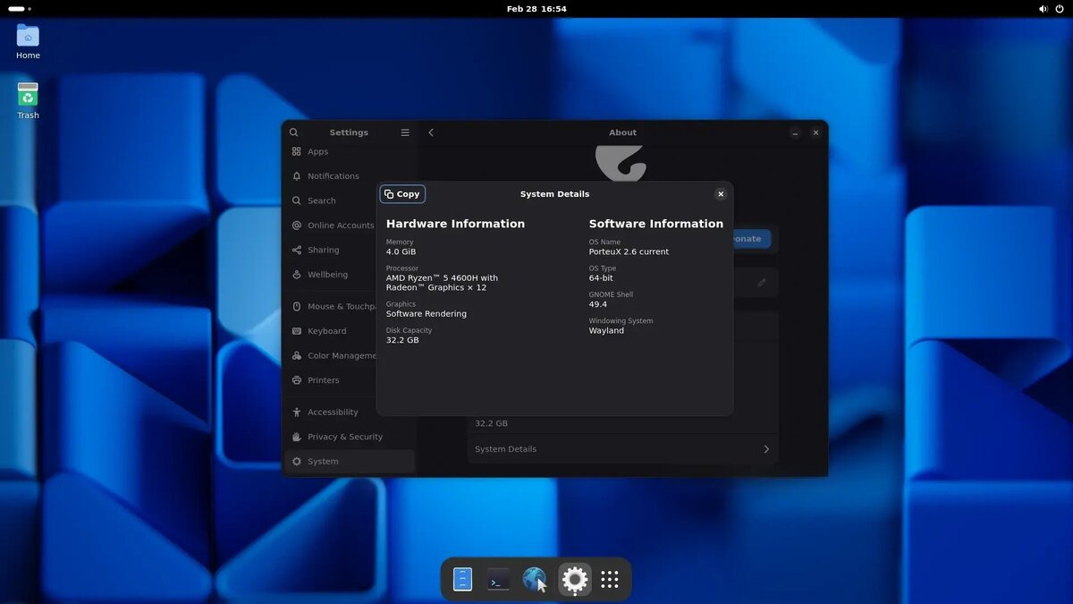 Porteux 2.6: Скорость Slackware и мощь GNOME в новом релизе