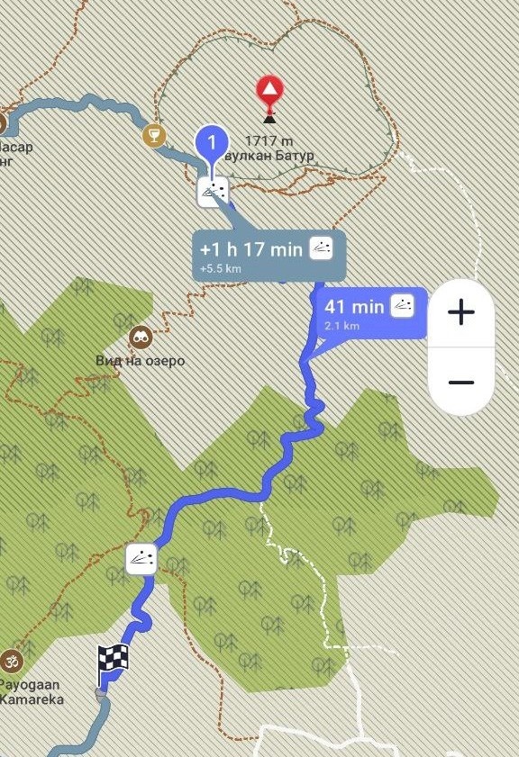 Начало пешеходного маршрута