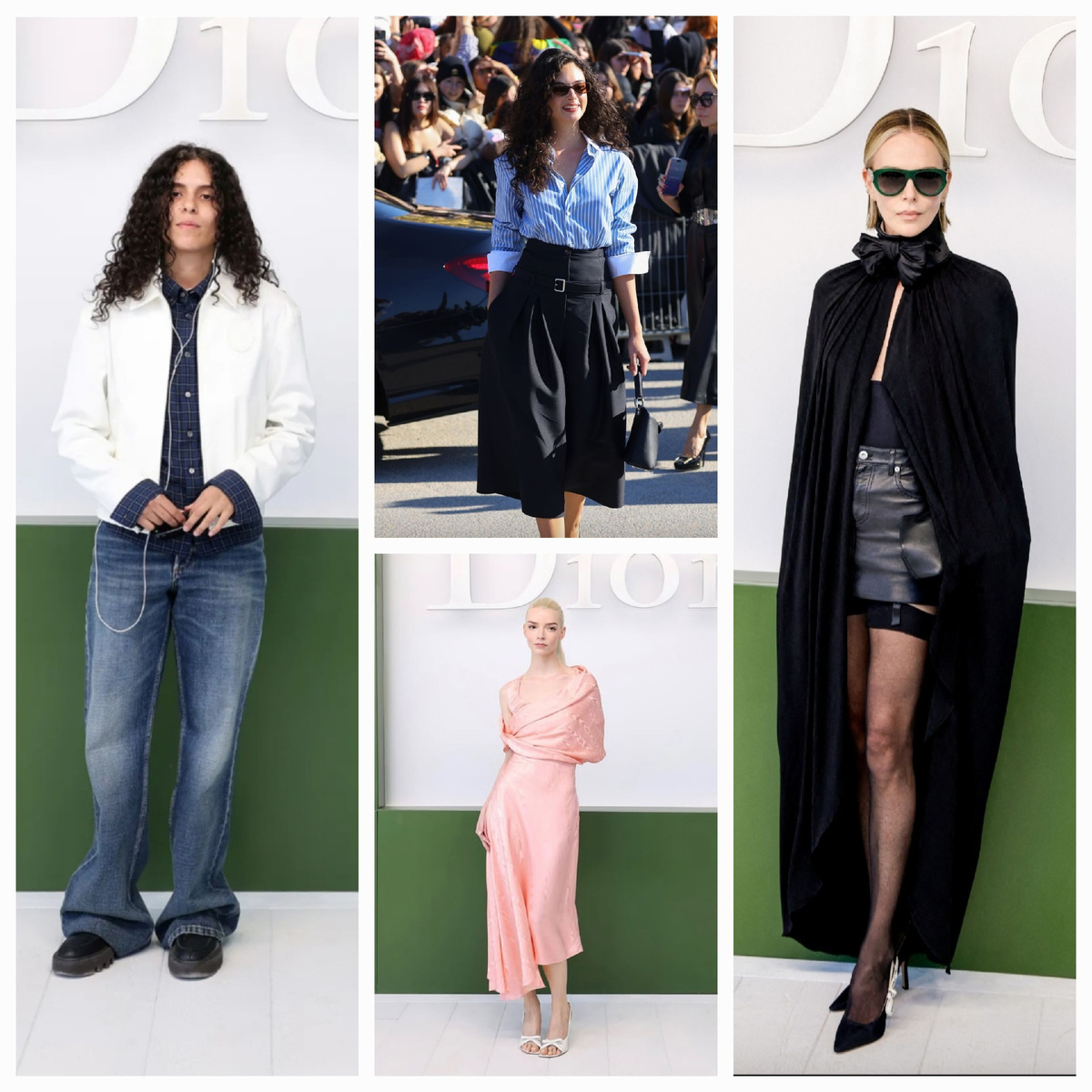 Шарлиз Терон, Дэни Мун, Дэва Кассель и Аня Тейлор-Джой на шоу Dior Ready-to-Wear Fall-Winter 2026-27. Материал: Getty Images.