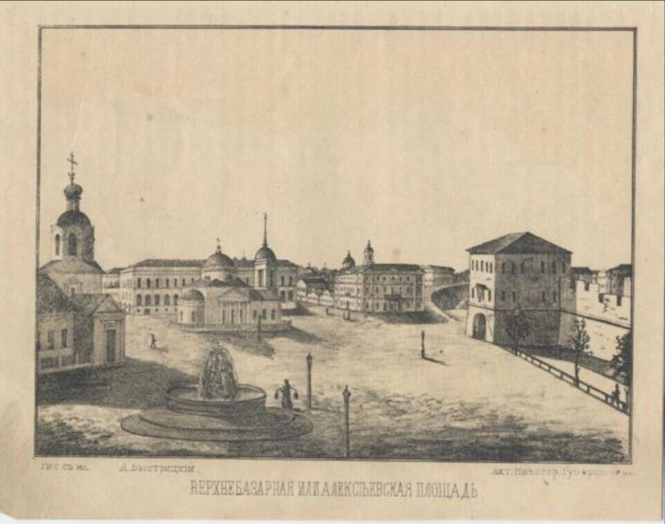    Благовещенская площадь   Из книги Н. И. Храмцовского «Краткий очерк истории и описание Нижнего Новгорода» (издание 1857–1859 гг.) / О. Клевер «Теофиль Готье о Нижнем Новгороде», RIDERO, 2024.