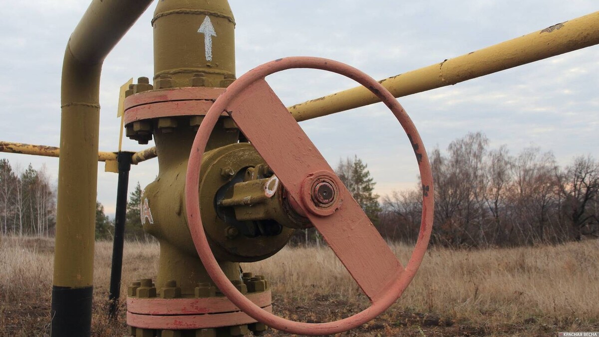     Напорный нефтепровод. Вентиль закрыт.   
Павел Редин (с) ИА Красная Весна