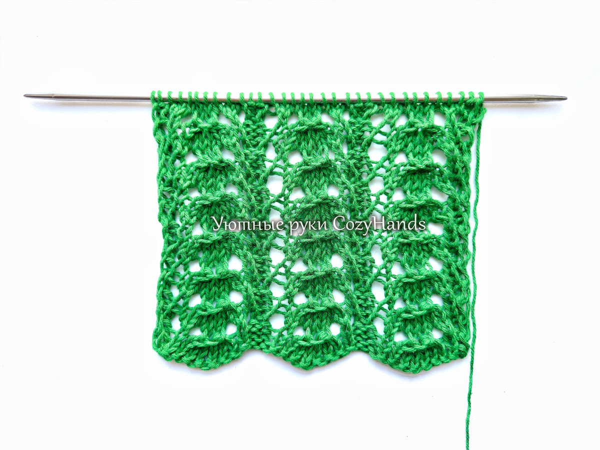 Узор для вязания джемпера, топа, палантина