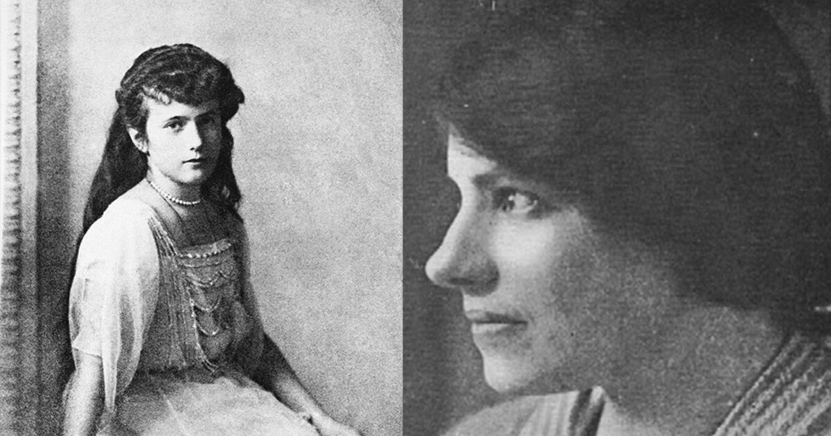 Слева княжна Анастасия, а справа Анна Андерсон