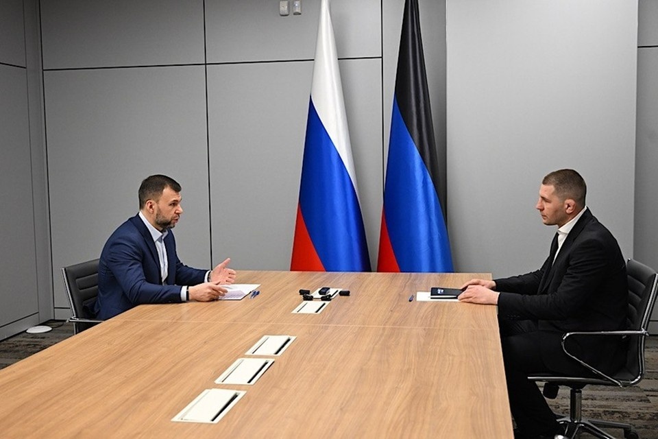    Глава ДНР поставил задачи перед новым министром спорта Республики. Фото: ТГ/Пушилин