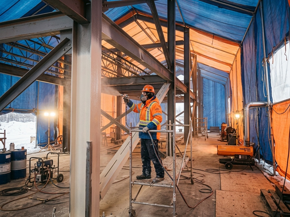 Огнезащитные работы зимой требуют специальной организации и соблюдения температурного режима