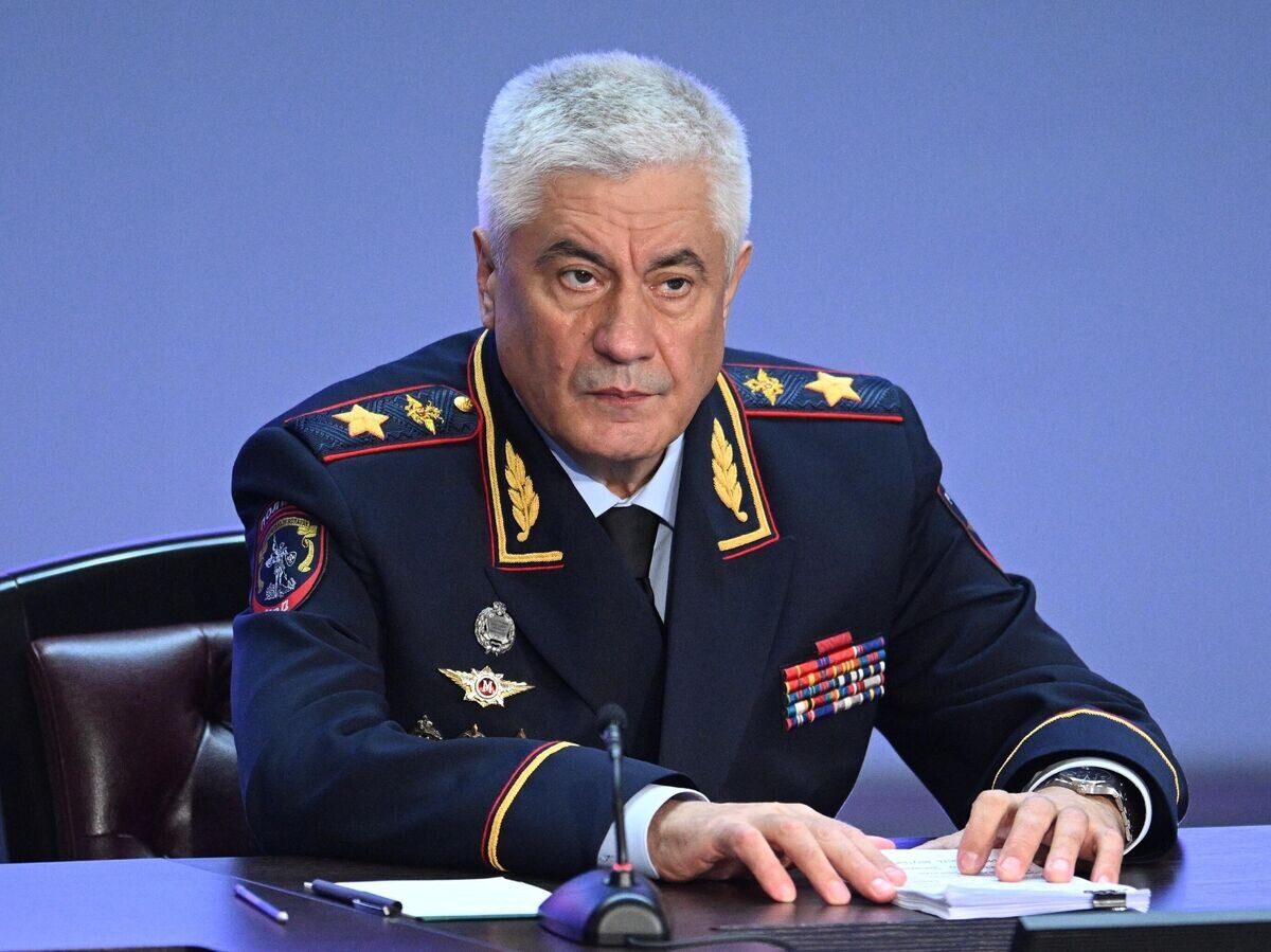    Министр внутренних дел РФ Владимир Колокольцев на ежегодном расширенном заседании коллегии министерства внутренних дел РФ | © РИА Новости / Павел Бедняков