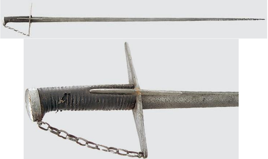 Венгерский кончар, XVII век. один из самых ранних. общая длина 127,5 см, длина клинка 114 см, ширина клинка примерно 2,3 см, длина эфеса 13,5 см.