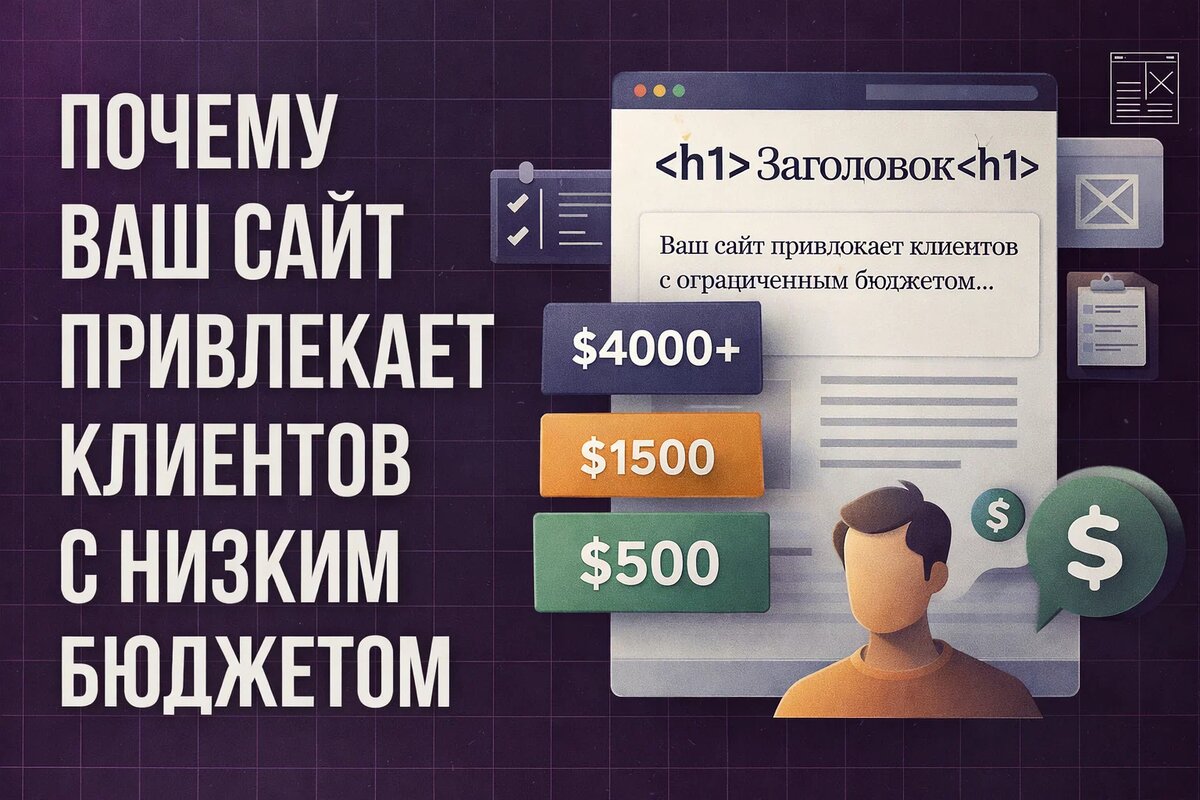 Почему ваш сайт привлекает клиентов с низким бюджетом
